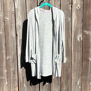 Retrology open hooded cardigan sweater size small